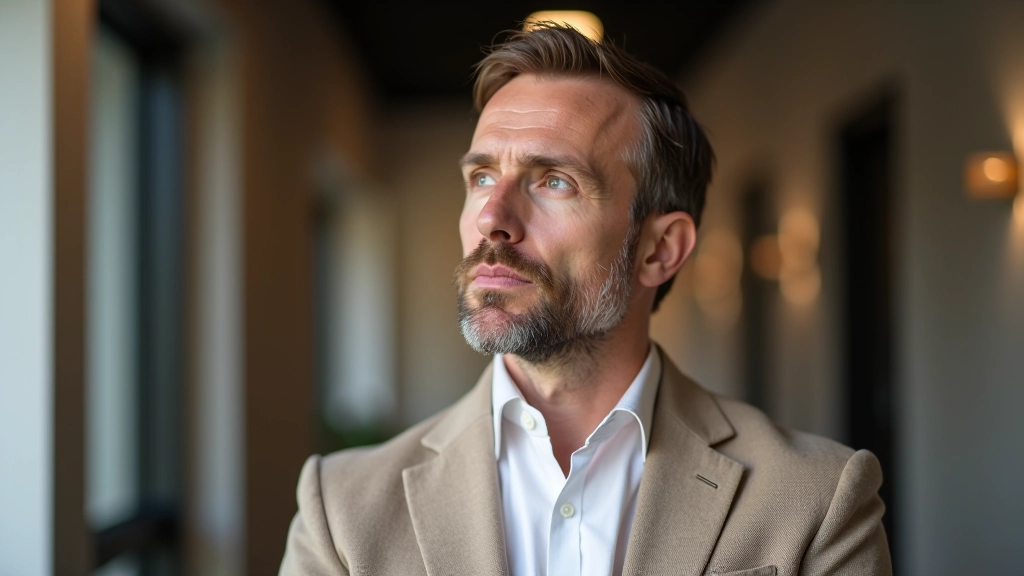 Persoon kijkt naar eigen spiegelbeeld, reflectie in glas, introspectie moment